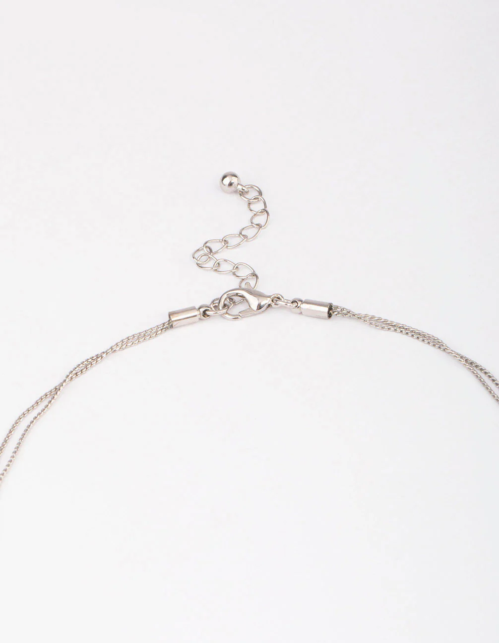 Silver Organic Round Circle Layered Necklace - Image 3