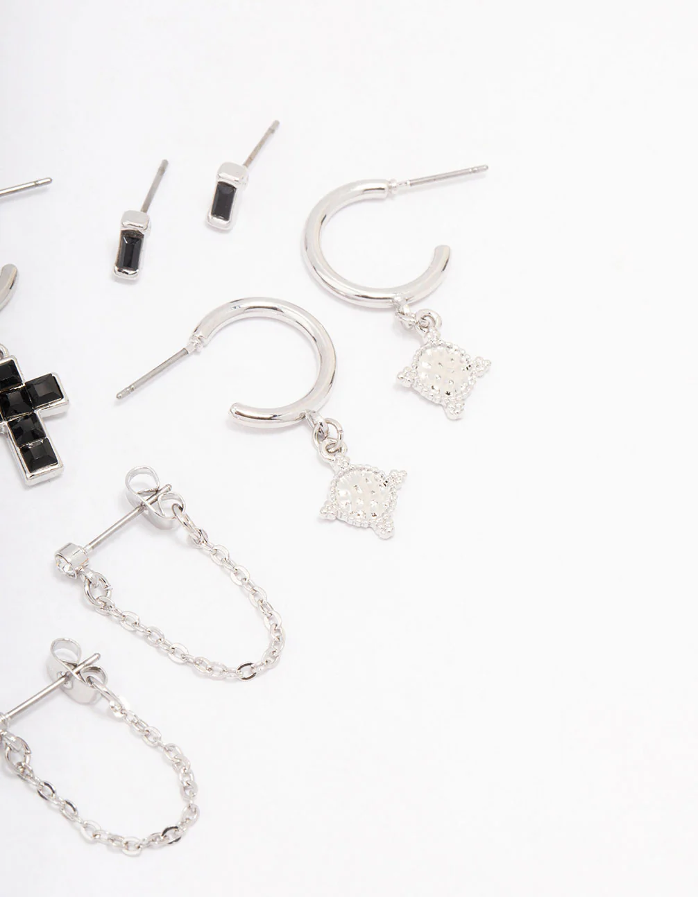 Silver Snake Cross Earring 6-Pack - Image 3