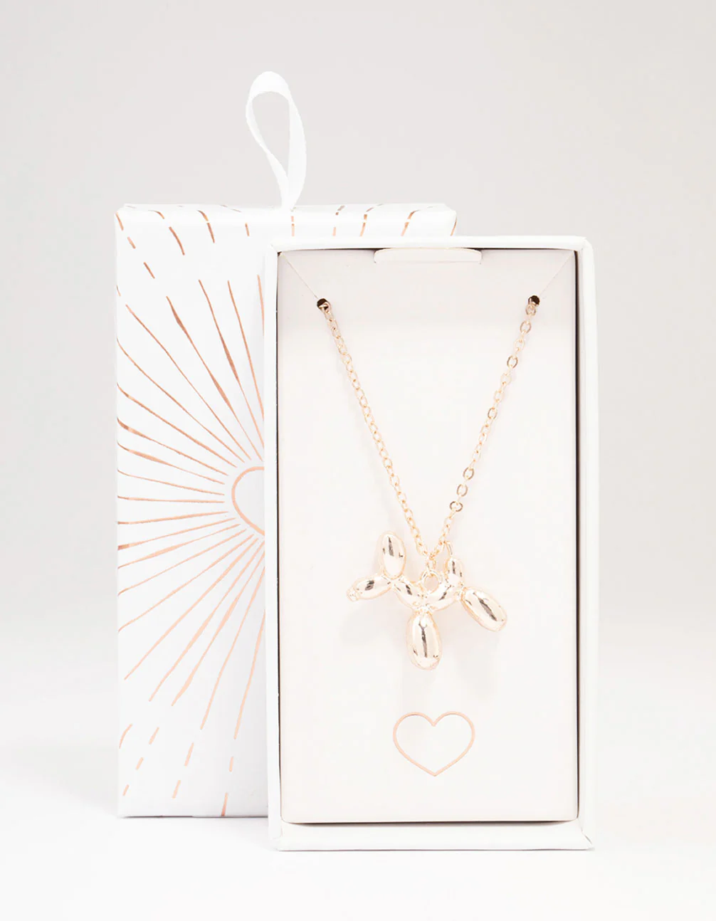 Rose Gold Bubble Dog Pendant Necklace - Image 3