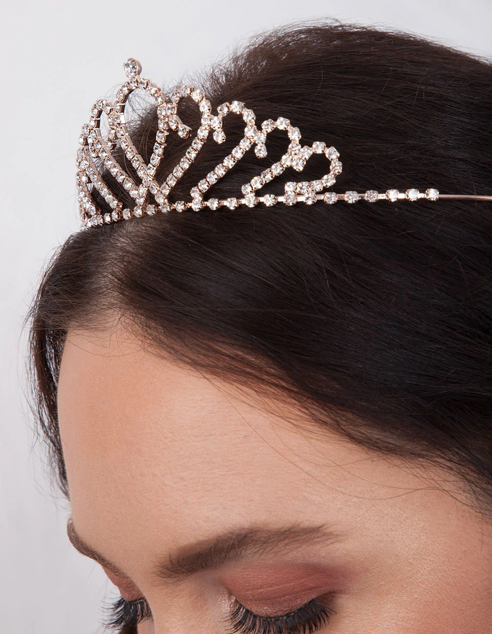 Rose Gold Diamante Tiara - Image 3