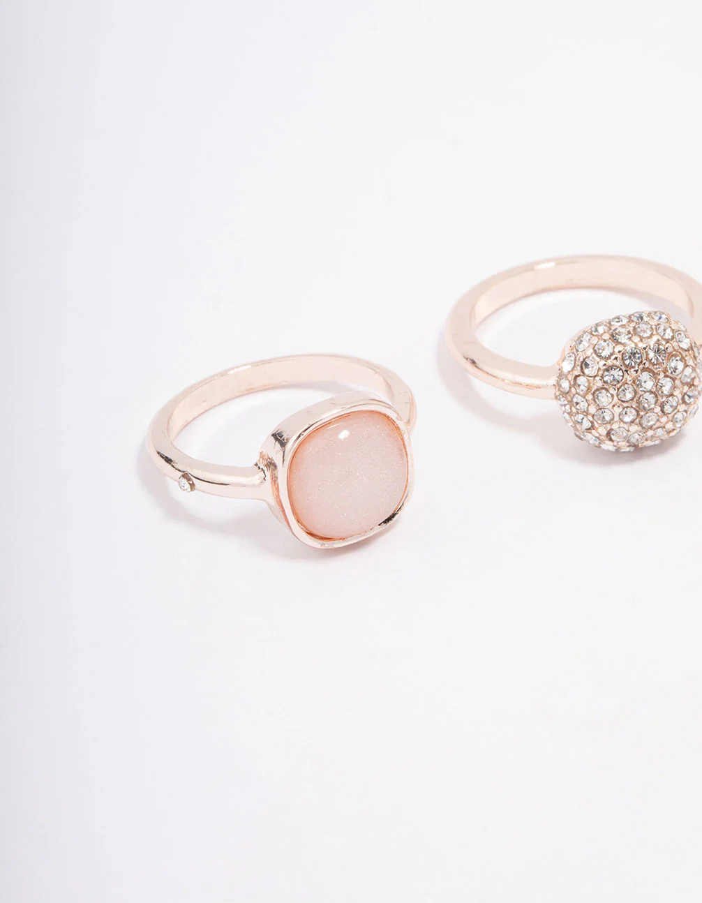 Rose Gold Pave Stacking Ring 3-Pack - Image 2