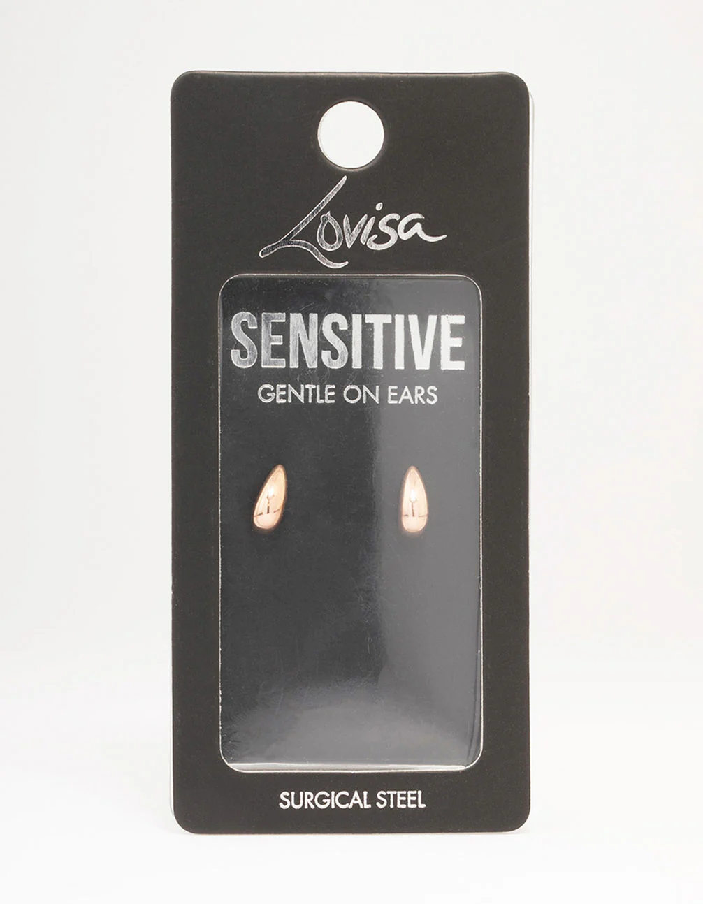 Rose Gold Plated Surgical Steel Mini Puffy Stud Earrings - Image 3