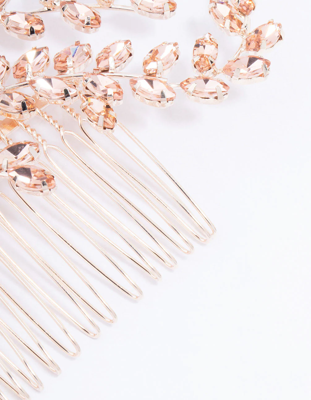 Rose Gold Posy Crystal Hair Comb - Image 3