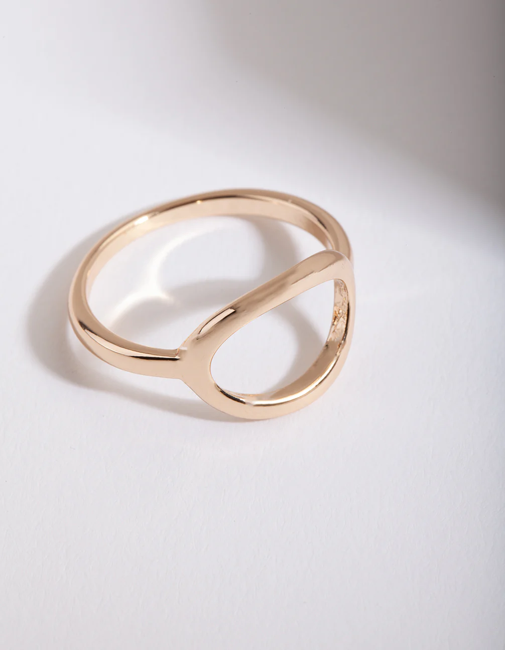 Gold Open Oval Ring - Image 2