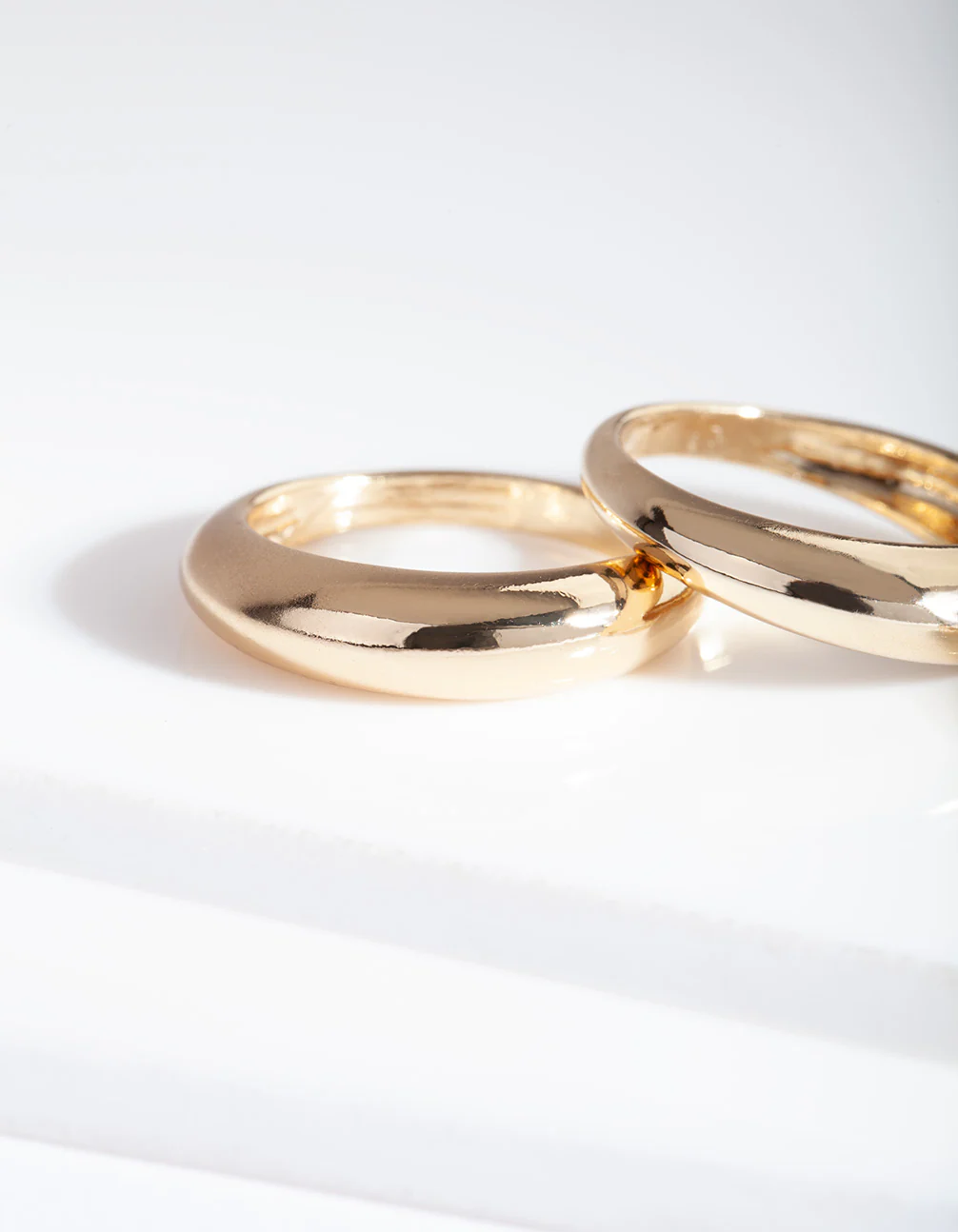 Gold Polished Ring Stack - Image 3