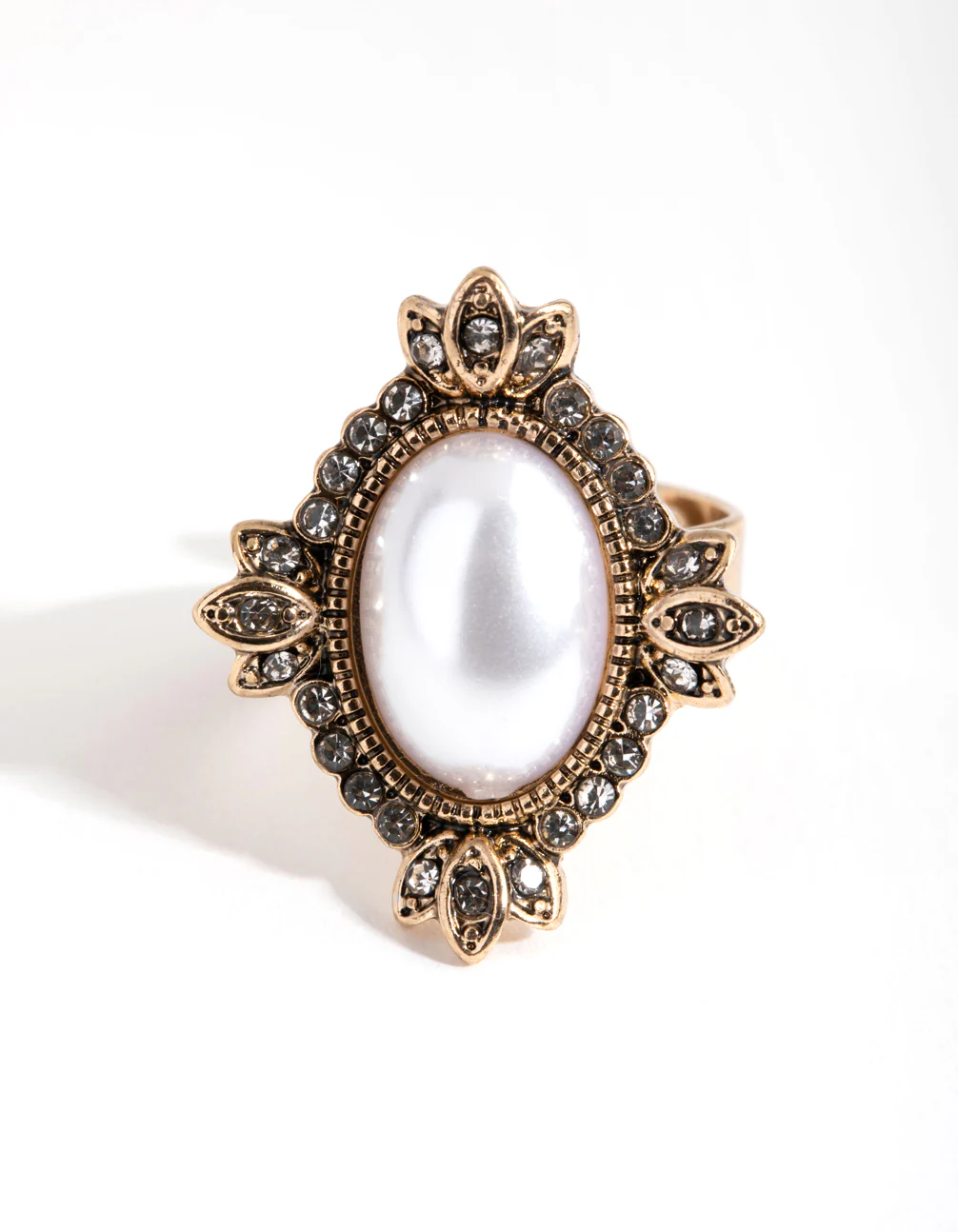 Gold Vintage Pearl Ring - Image 2