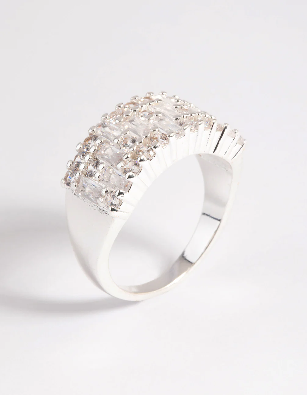 Silver Plated Mixed Shape Cocktail Ring - Image 4