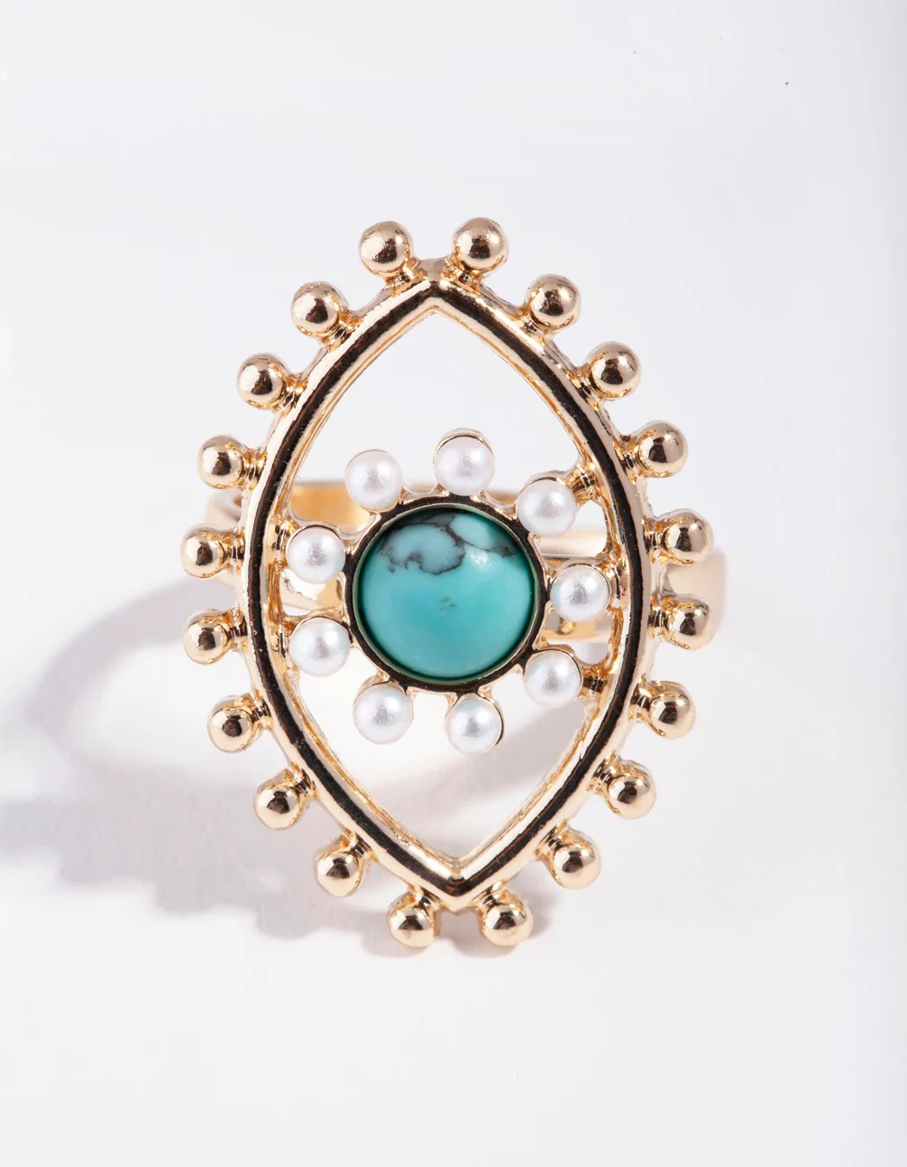 Gold Evil Eye Ring - Image 2