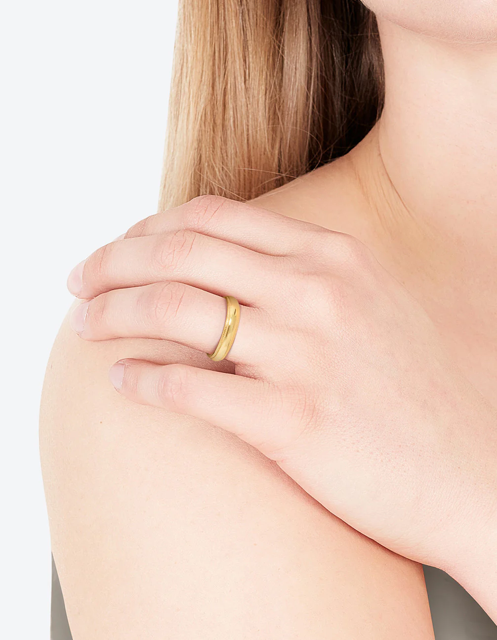 Gold Plated Surgical Steel Simple Band Ring - Image 2