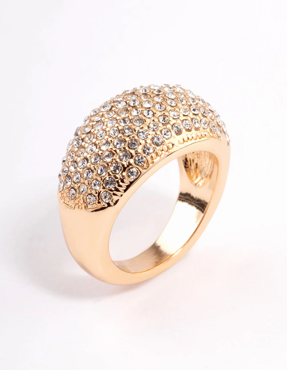 Gold Pave Dome Ring - Image 2