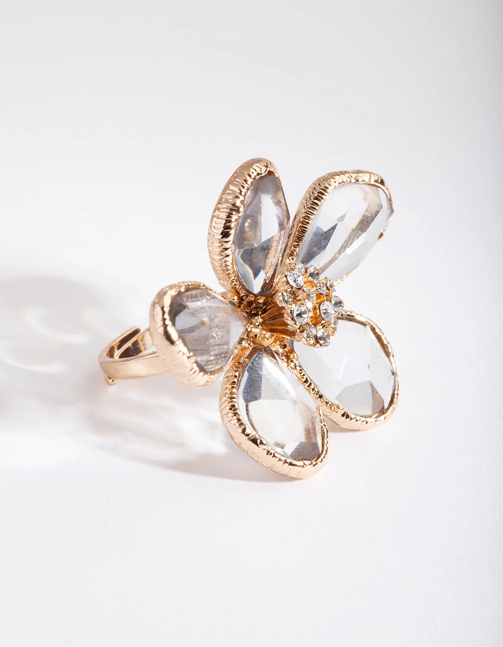 Gold Wire Wrap Flower Ring - Image 2