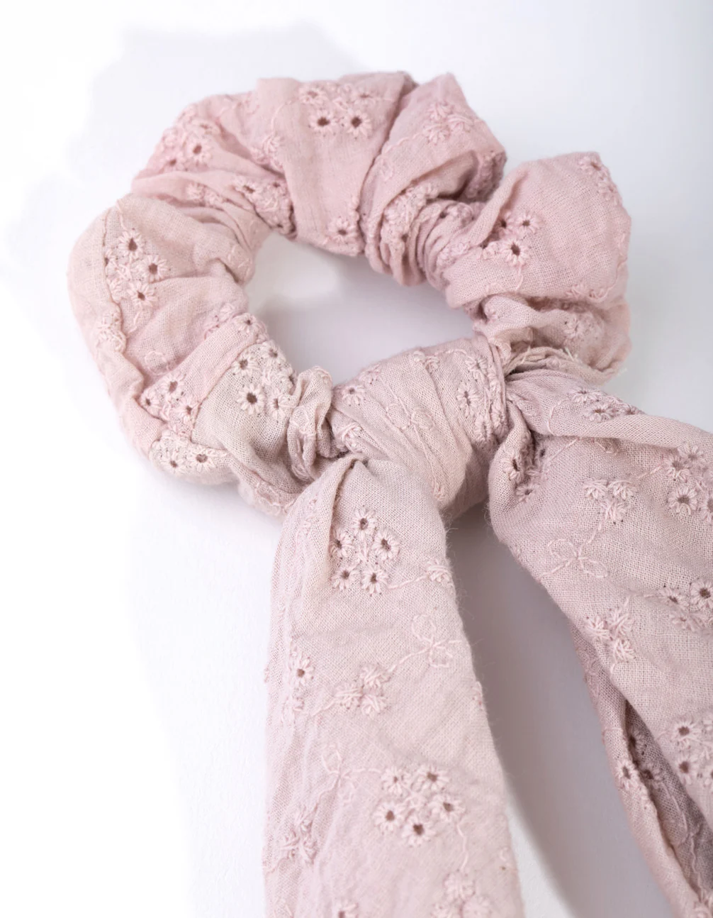 Fabric Embroidery Scarf Scrunchie - Image 2