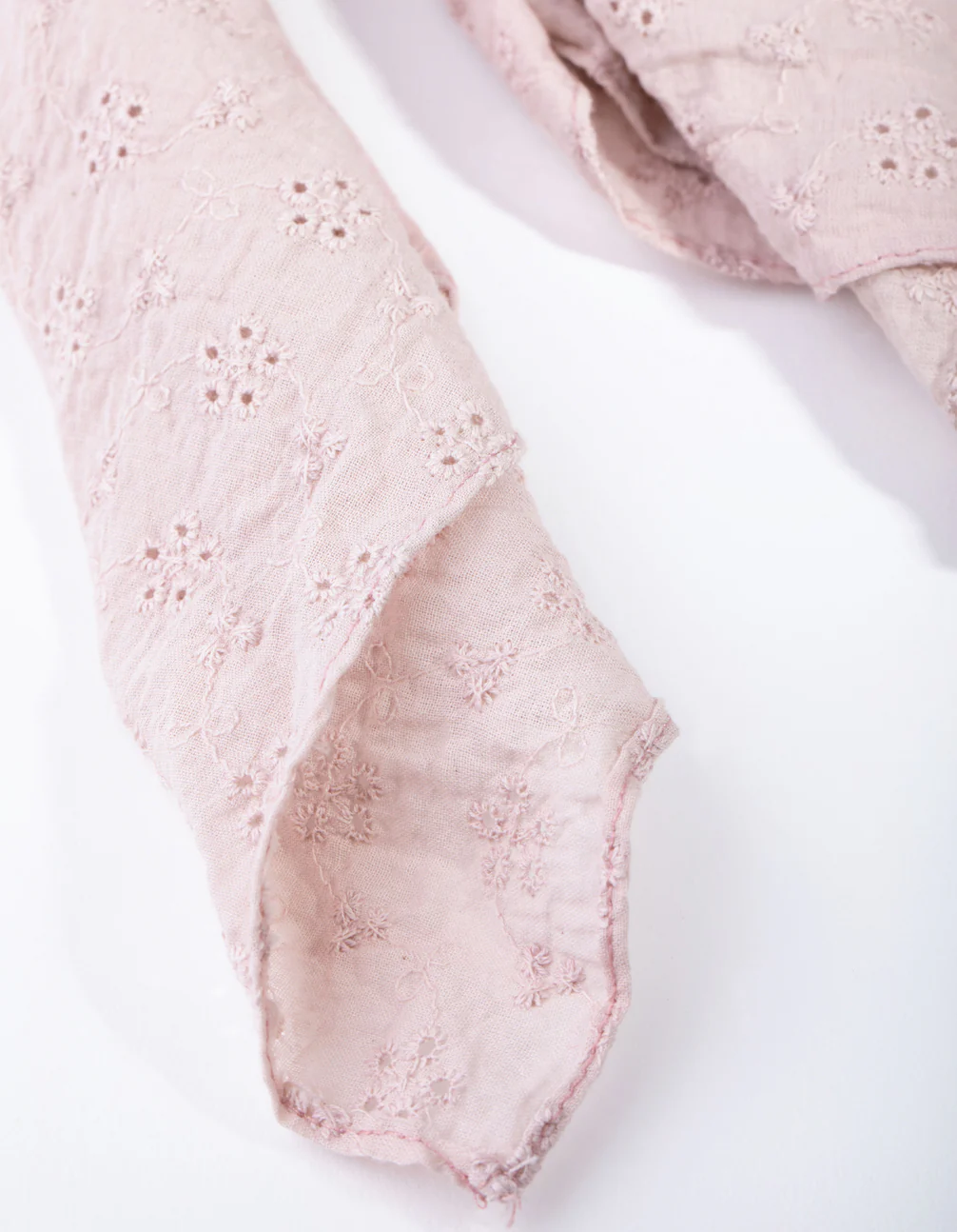 Fabric Embroidery Scarf Scrunchie - Image 3