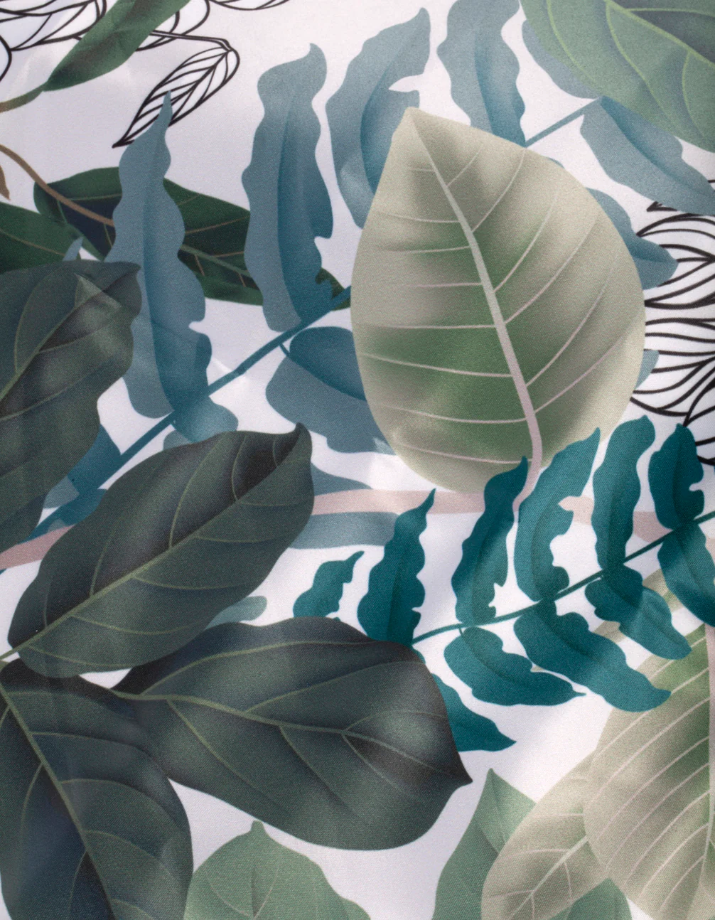 Green Tropical Leaf Bandana Hair Scarf - Image 3