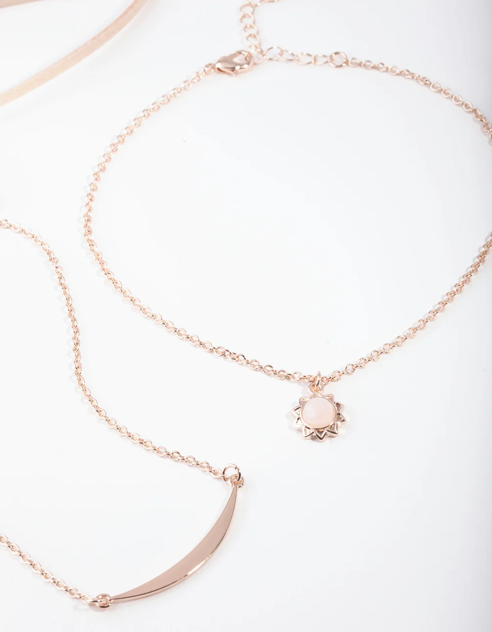 Rose Gold Rose Quartz Chain Choker 4-Pack - Image 3