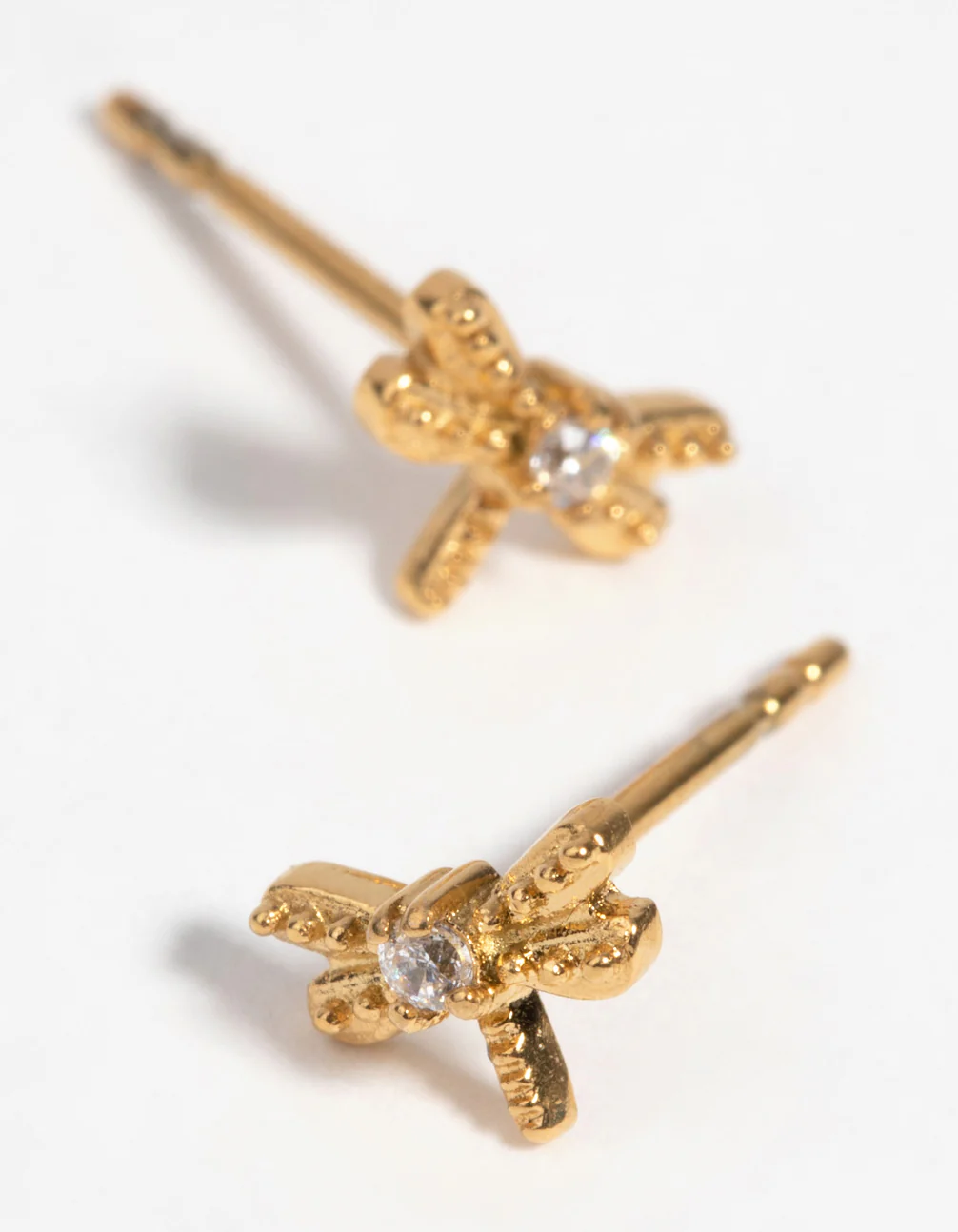 Gold-Plated Dragonfly Studs - Image 3