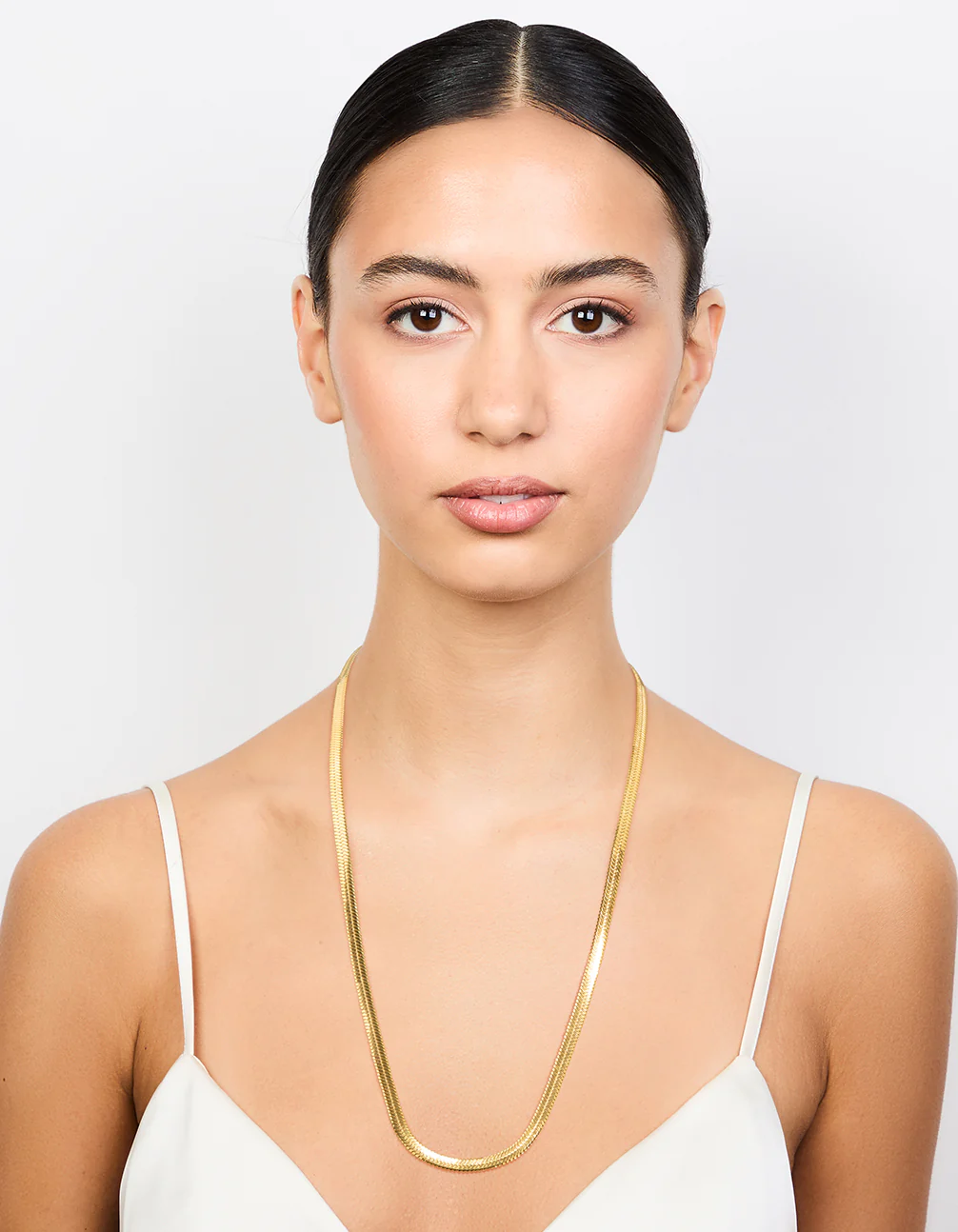 Waterproof Gold Plated Stainless Steel Snake Chain Necklace - Image 3