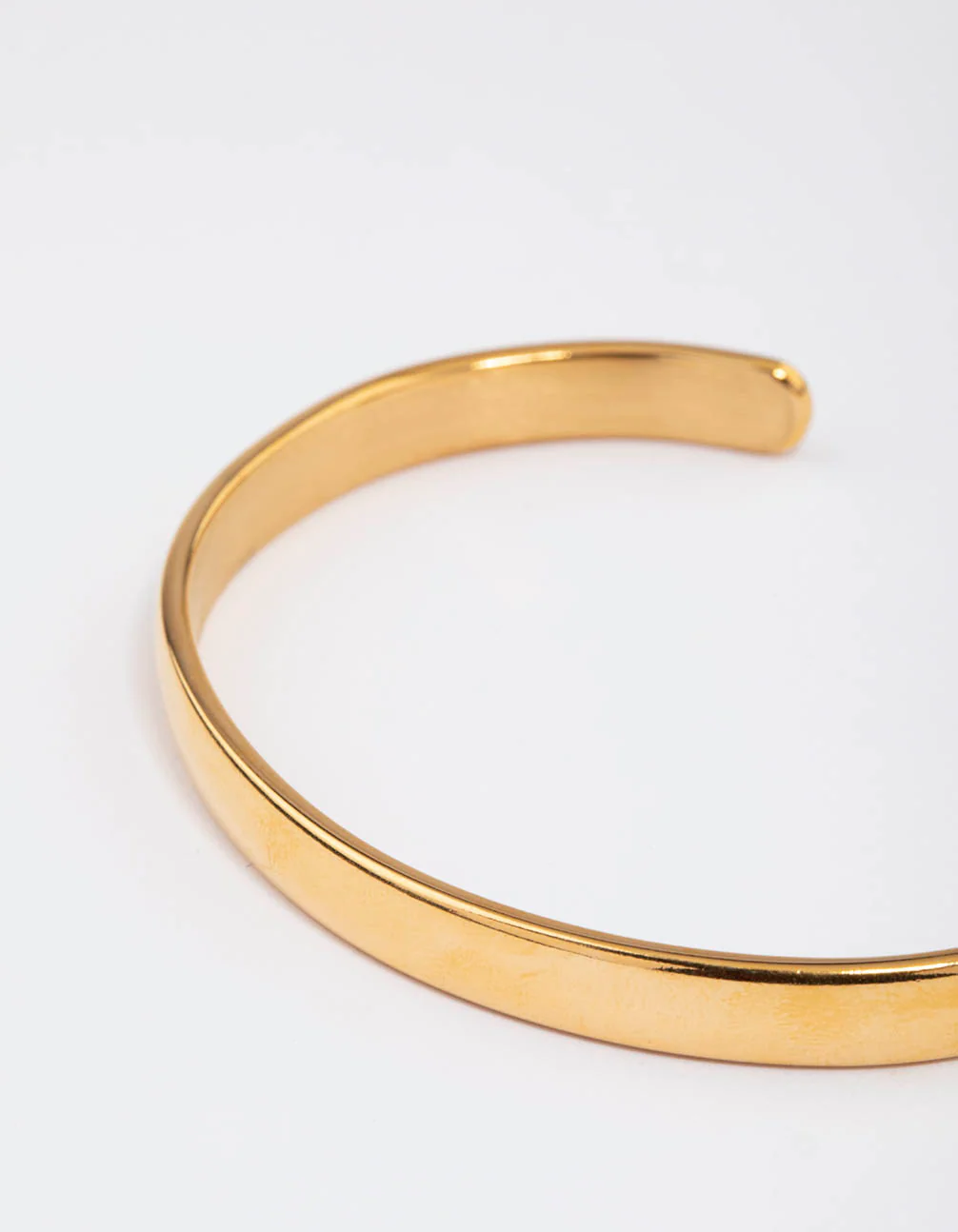 Waterproof Gold Plated Stainless Steel Classic Plain Wrist Cuff - Image 5