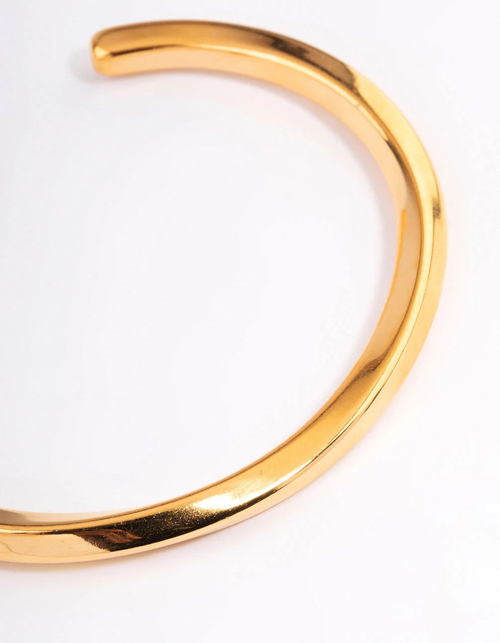 Waterproof Gold Plated Stainless Steel Subtle Twist Wrist Cuff - Image 4