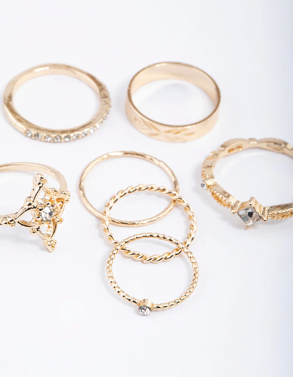 Gold Dainty Ornate Ring Pack - Image 2