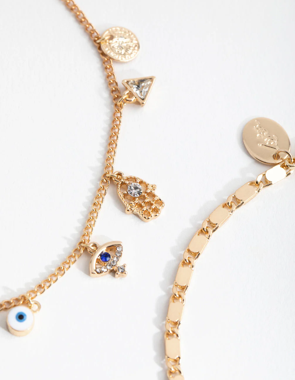 Gold Evil Eye Charm Anklet Pack - Image 2