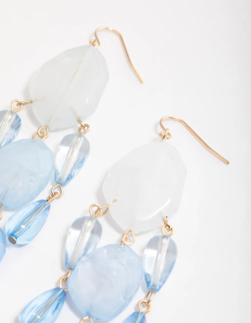 Gold Ombre Stone Drop Earrings - Image 2