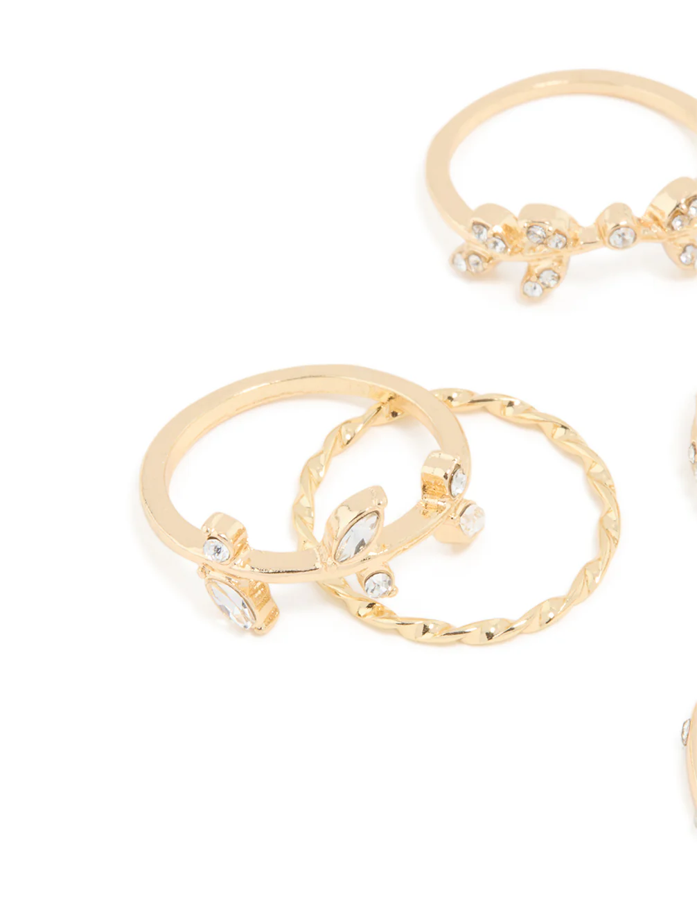 Gold Leaves Ring 8-Pack - Image 2