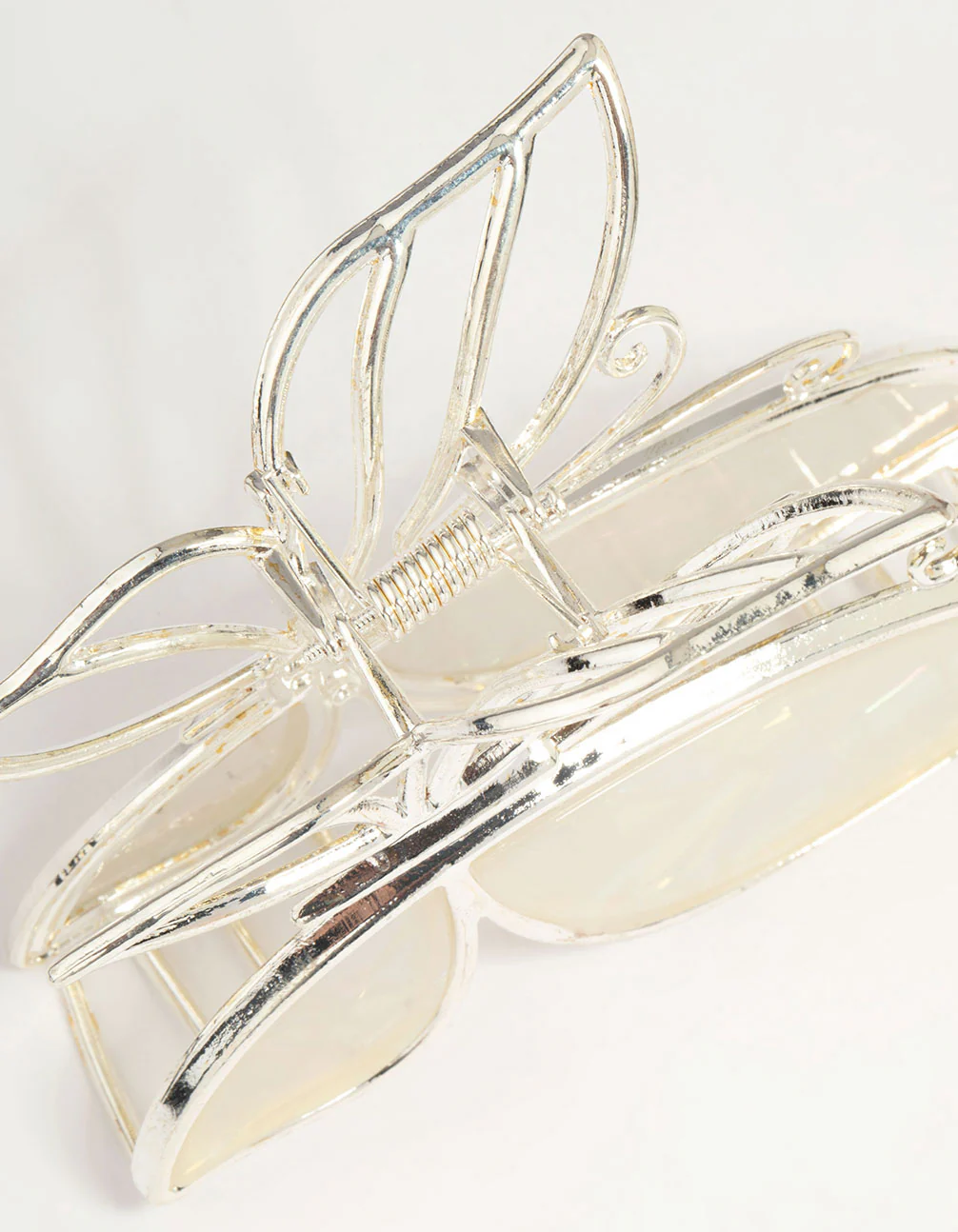 Silver Acrylic Butterfly Claw Clip - Image 2