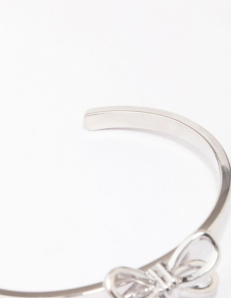 Silver Bow Wrist Cuff - Image 3