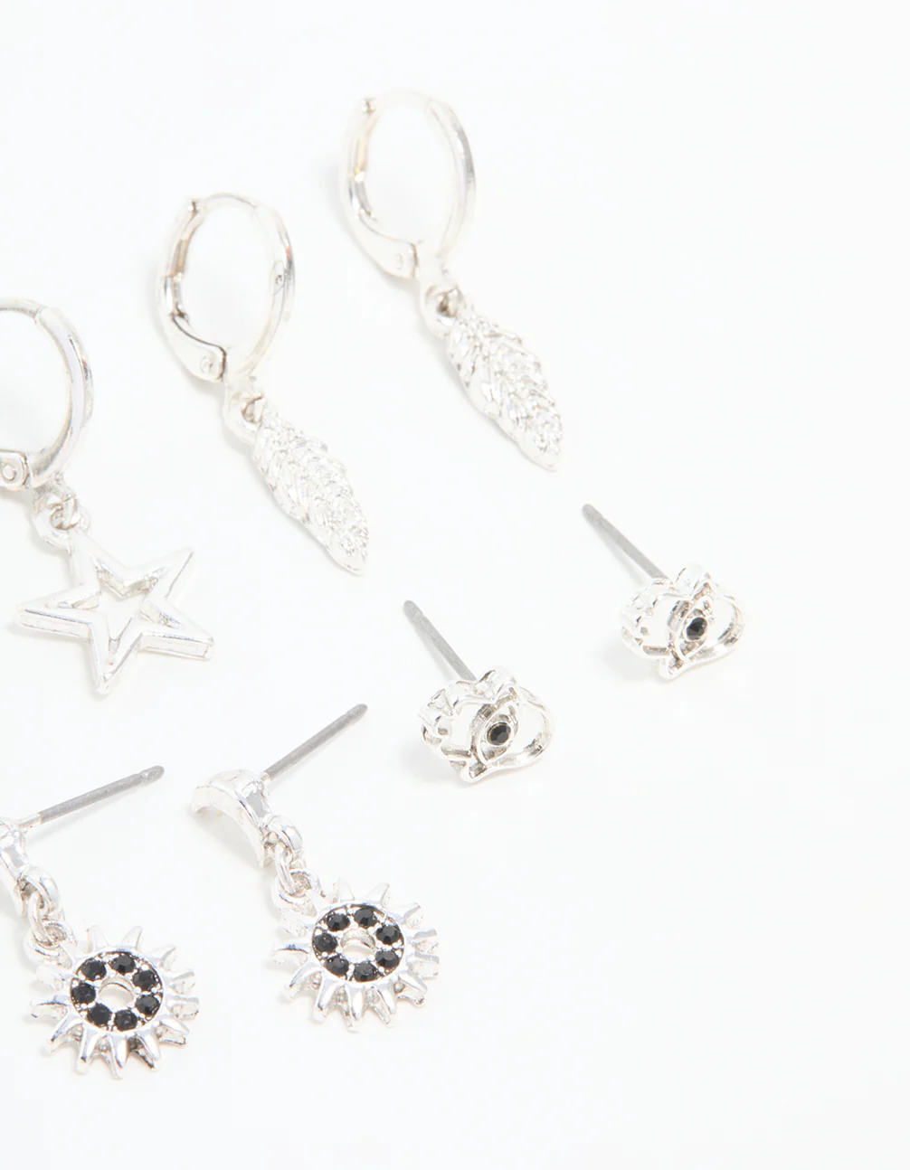Silver Celestial Drop Earrings 6-Pack - Image 3