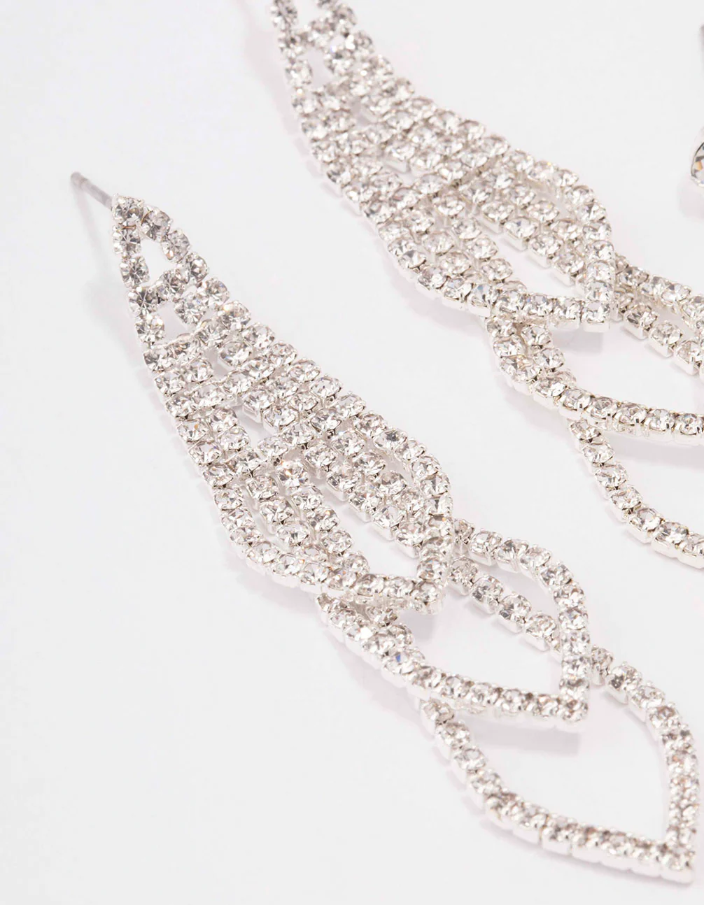 Silver Diamante Oval Earring Pack - Image 2