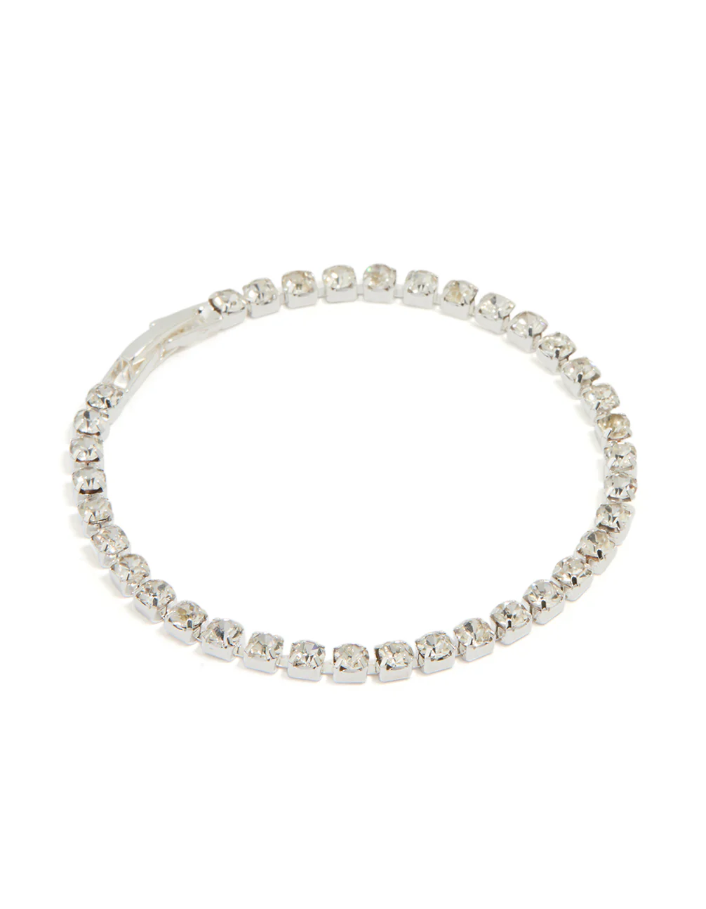 Silver Diamante Tennis Bracelet