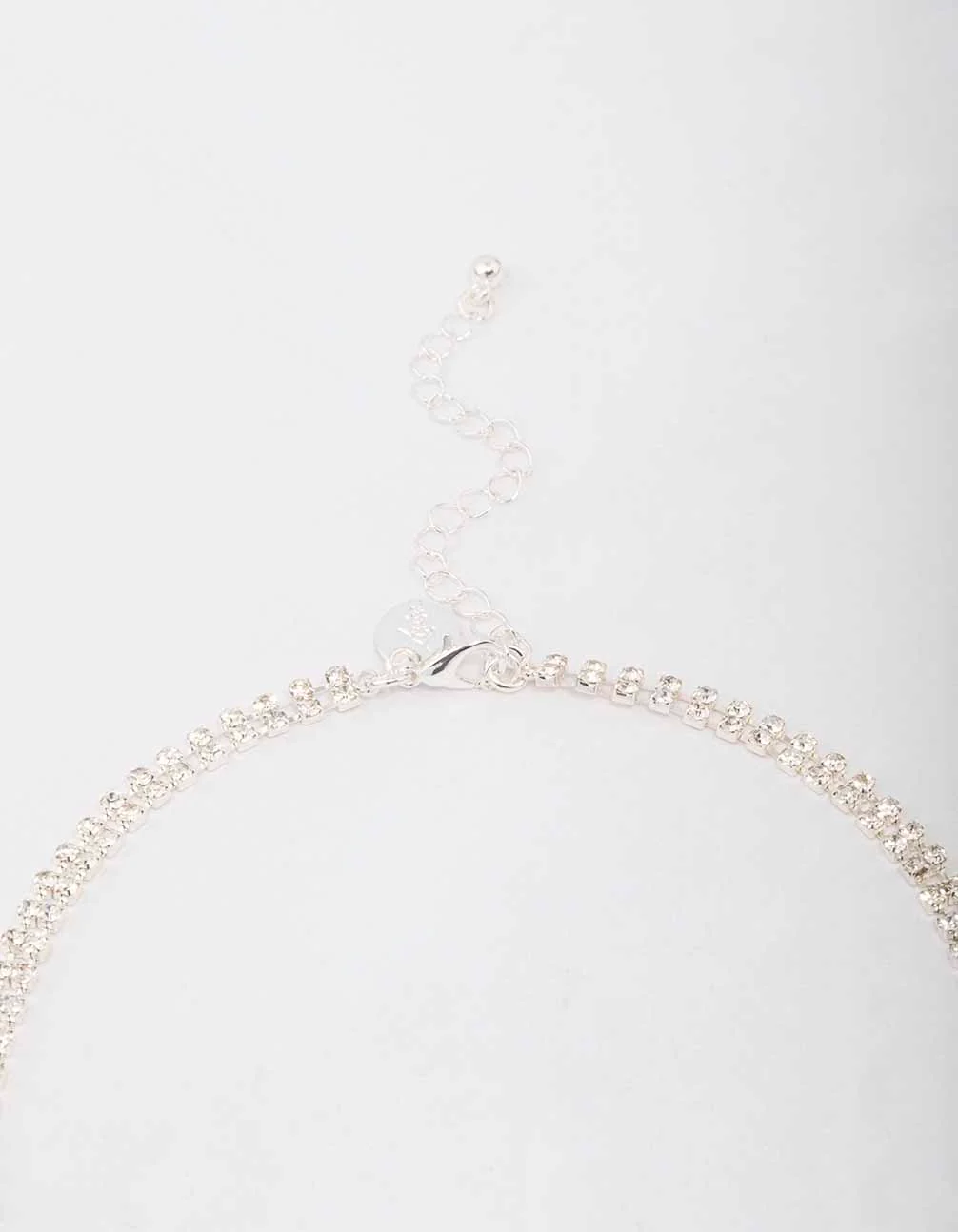 Silver Emerald & Diamante Drop Jewellery Set - Image 3