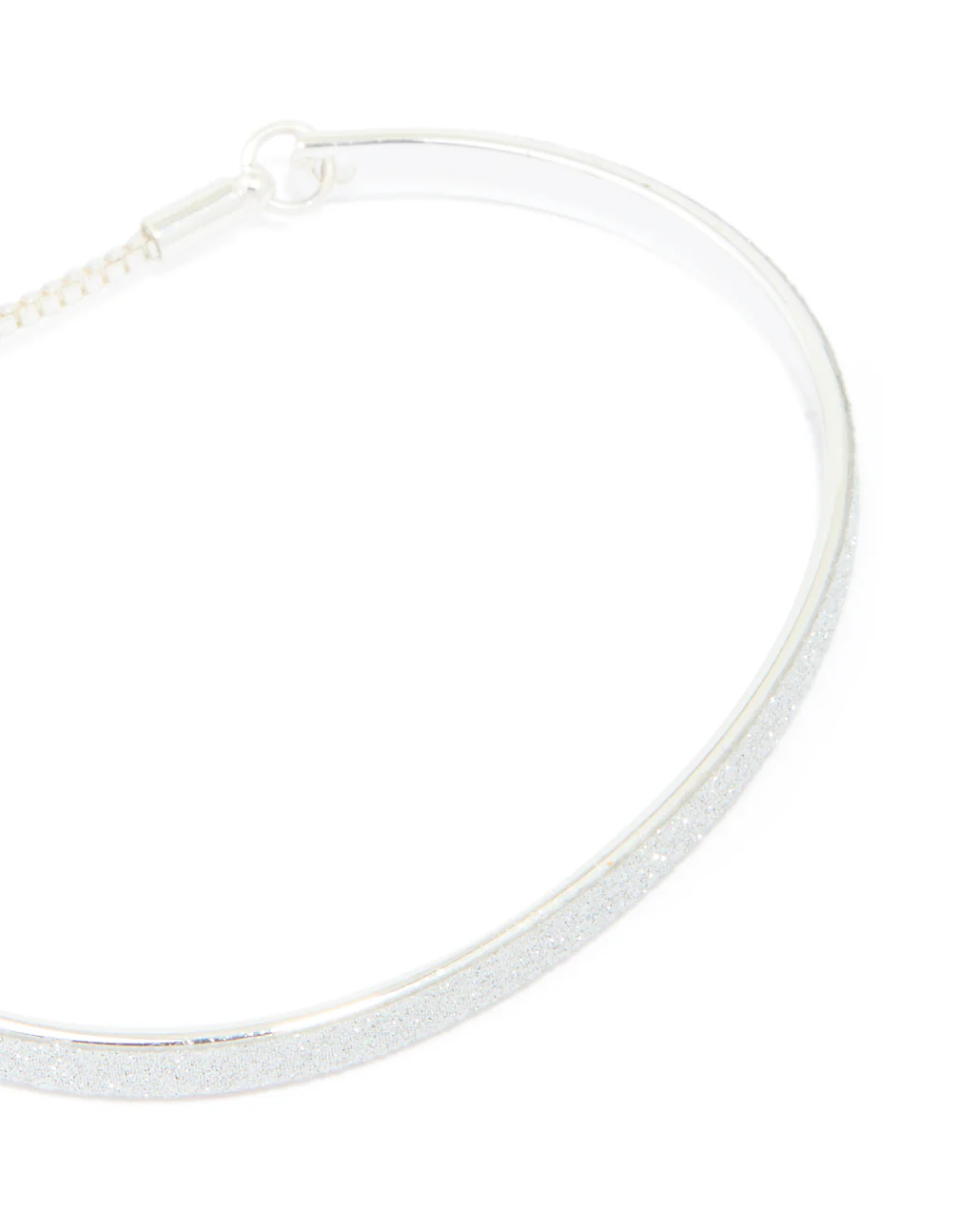 Silver Glitter Toggle Bangle - Image 2