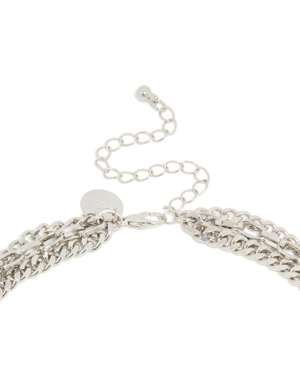 Silver Heart & Cross Gothic Layered Necklace - Image 3