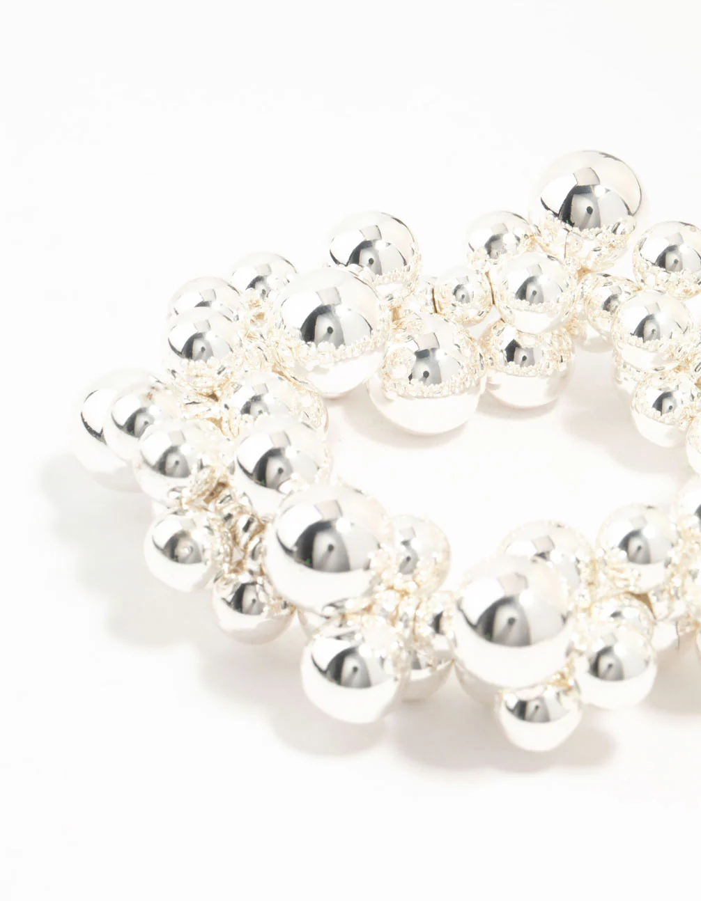 Silver Mixed Bubble Stretch Bracelet - Image 3
