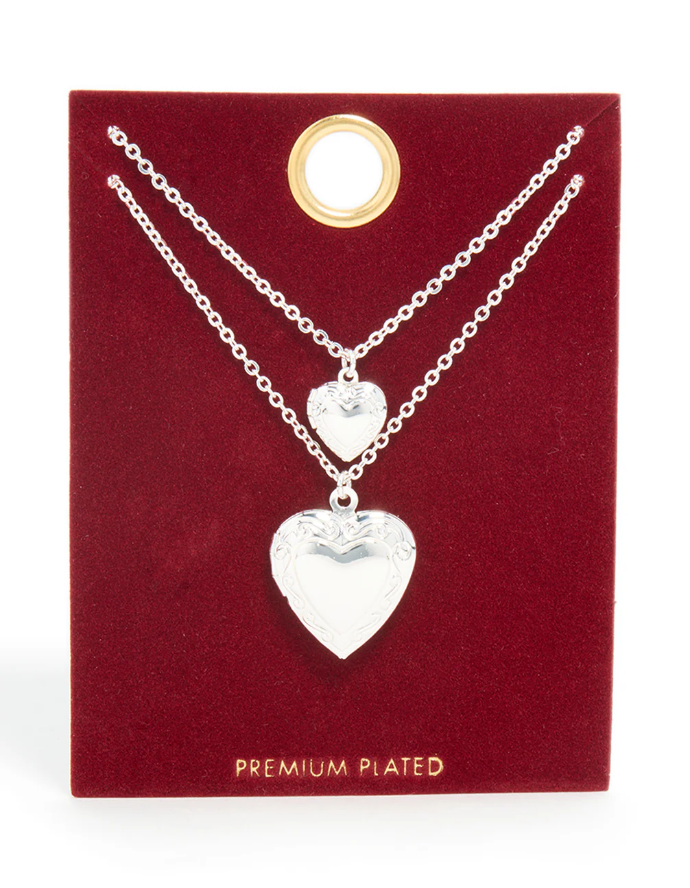 Silver Plated Heart Necklaces 2 Pack - Image 3