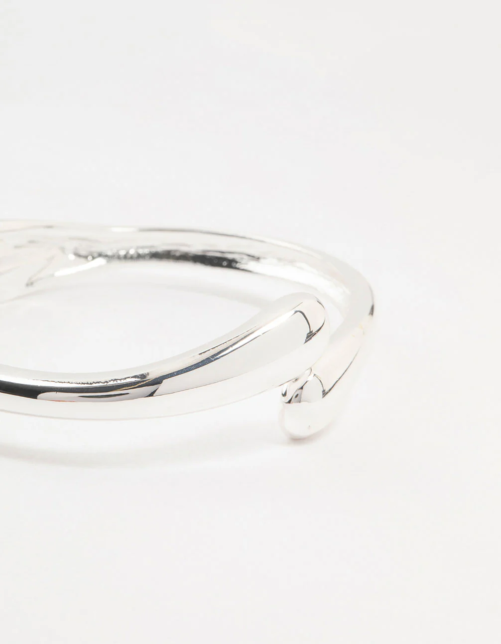 Silver Plated Open Hinge Wrapped Bracelet - Image 2