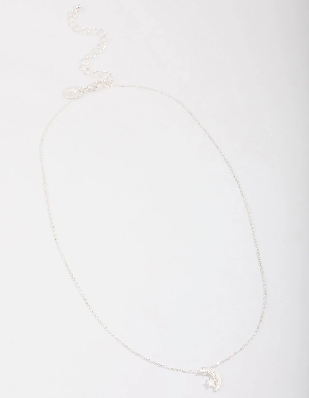 Silver Plated Star & Moon Pendant Necklace - Image 3