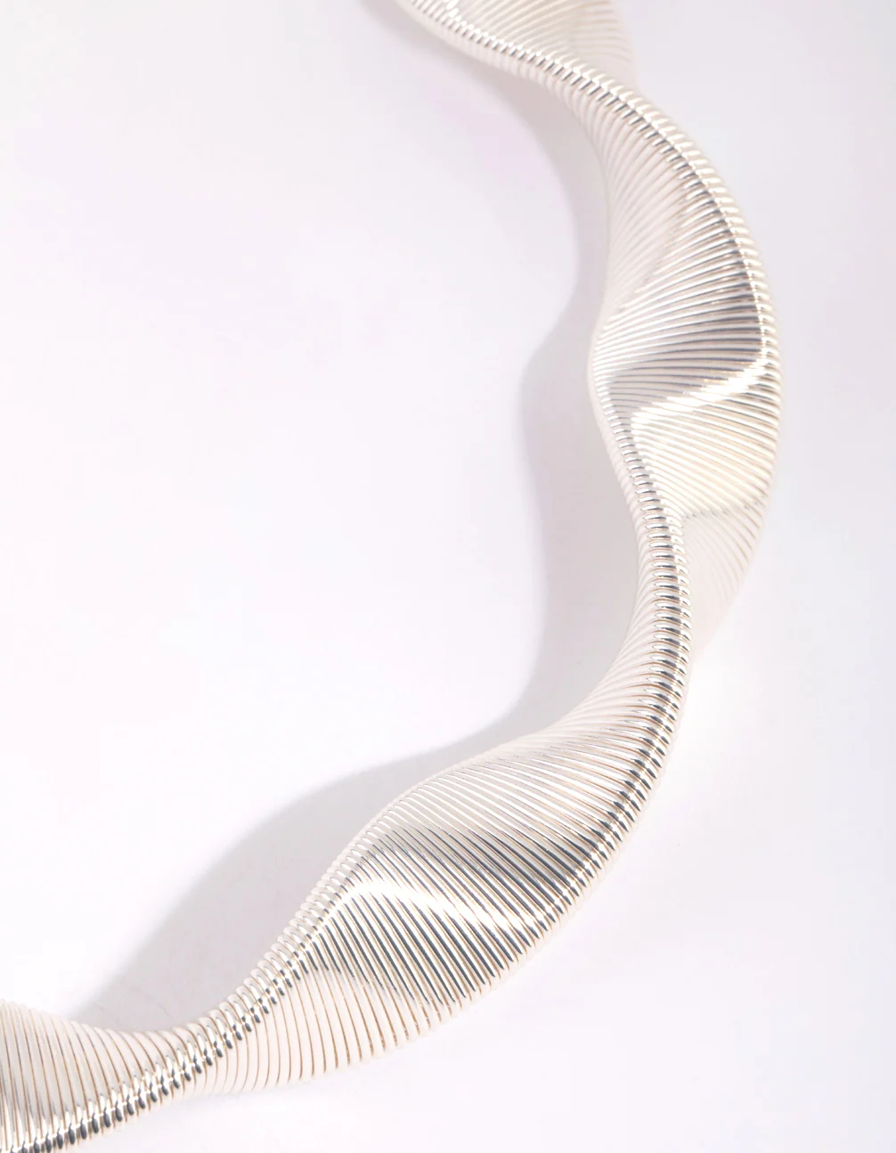 Silver Twisted Spring Necklace - Image 2