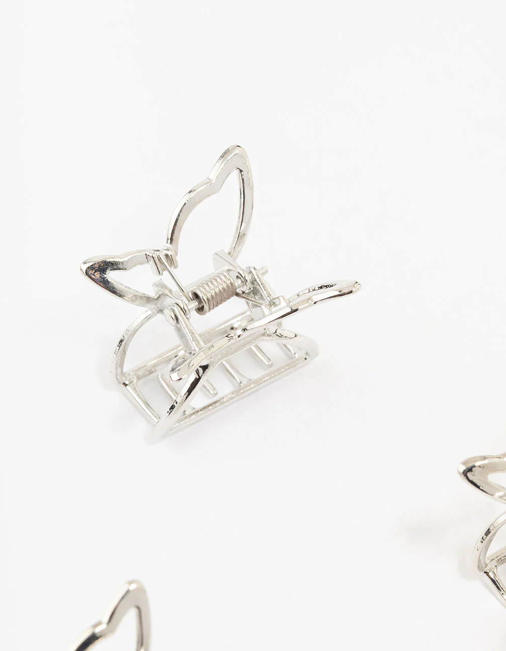 Small Silver Butterfly Clips - Image 3