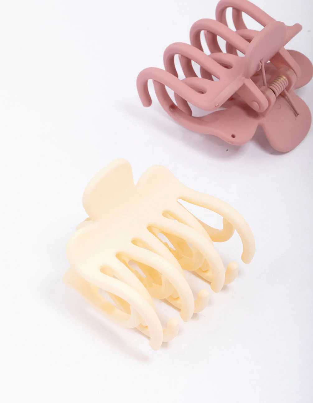 Small Two-Toned Double Grip Hair Claw Clip Pack - Image 2