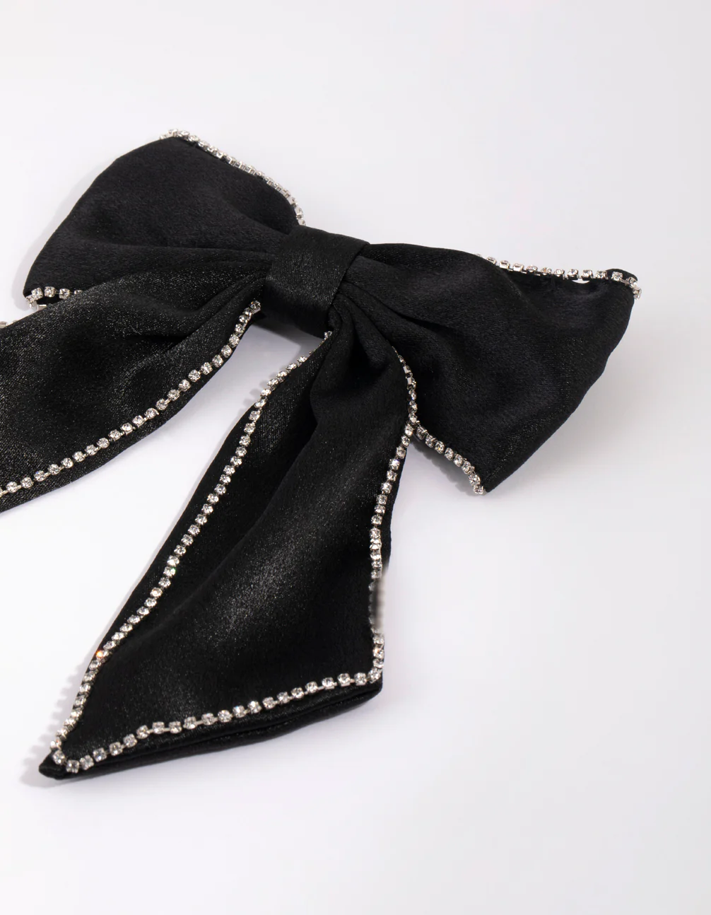 Black Diamante Bow Clip - Image 2