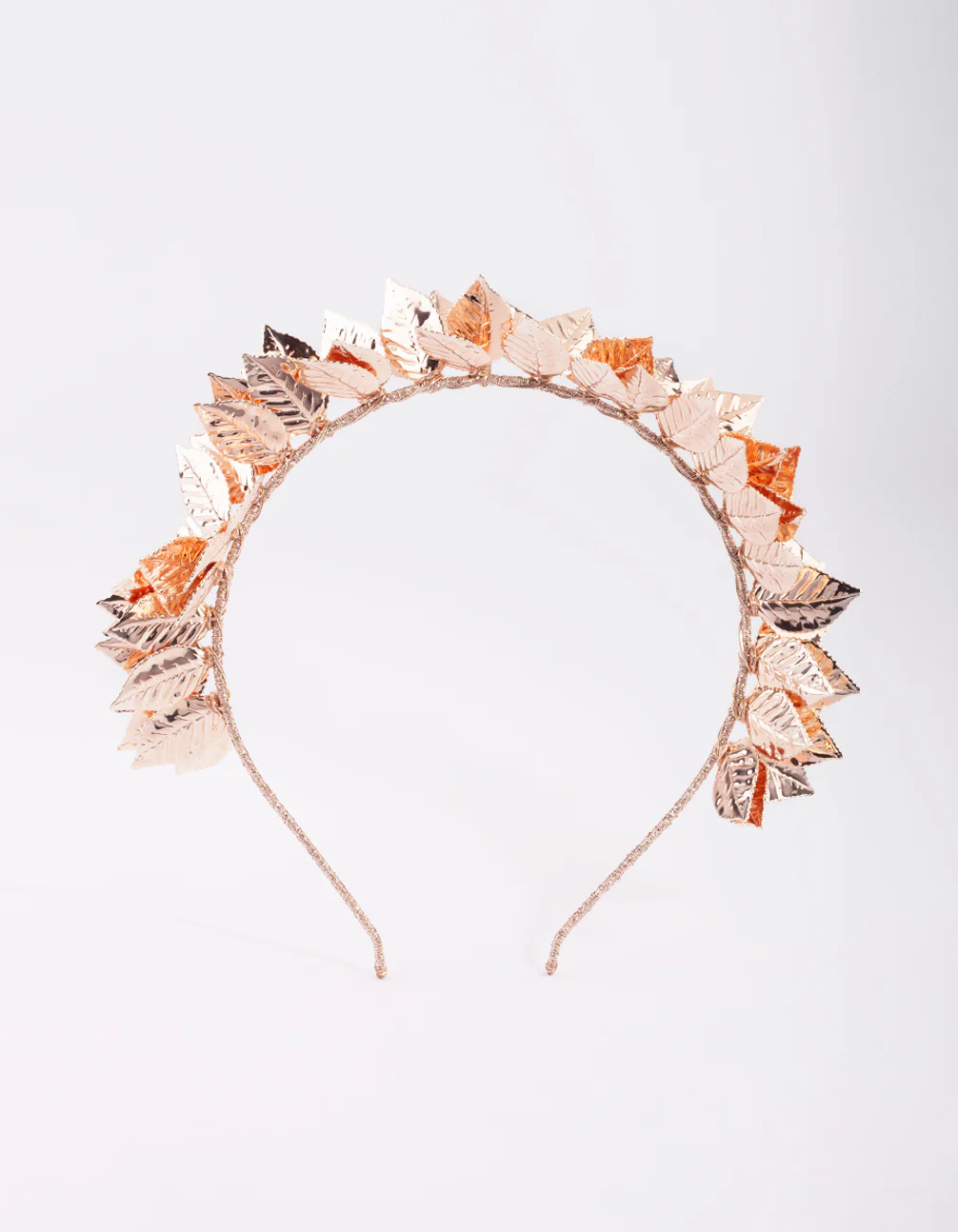 Rose Gold Fanned Leaf Alice Band - Image 5