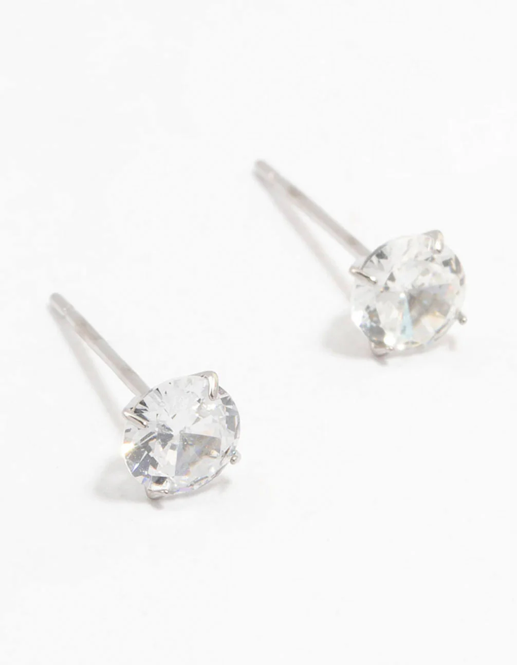 Waterproof Stainless Steel Cubic Zirconia Stud Earrings 5 MM - Image 2