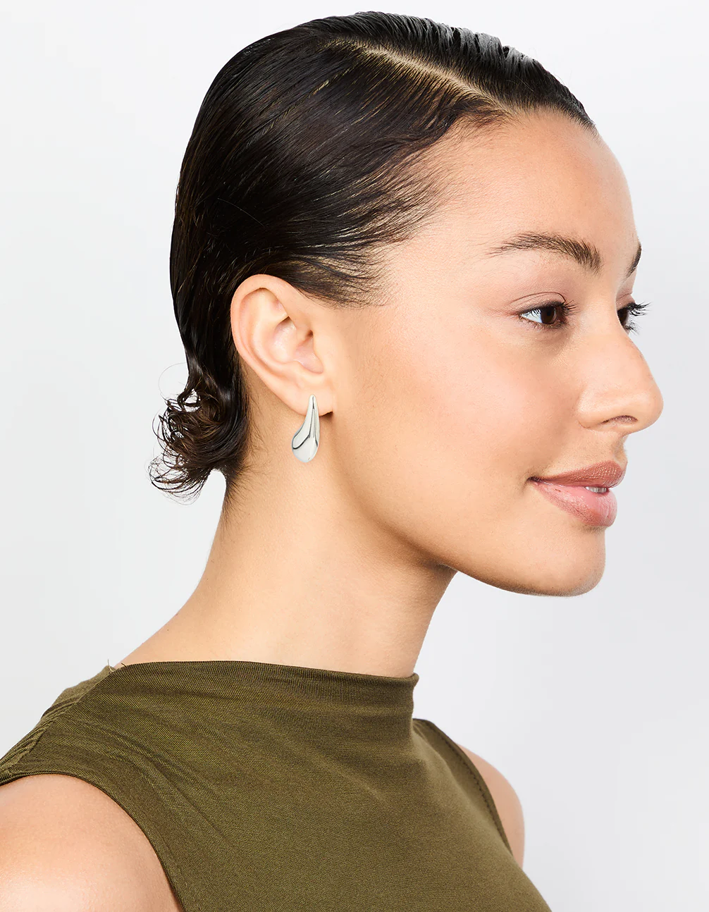 Waterproof Stainless Steel Skinny Bubble Drop Earrings - Image 3