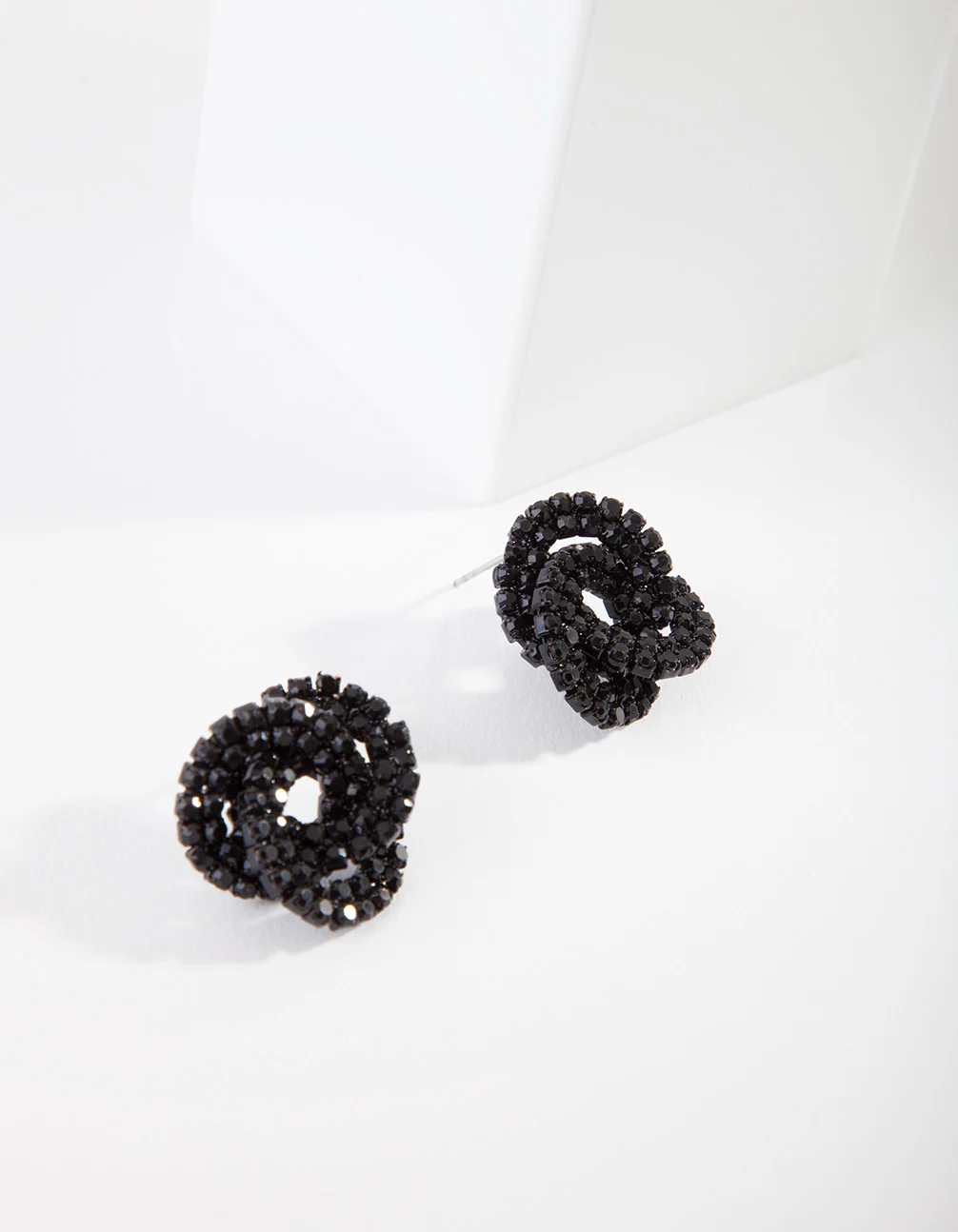 Black Knot Stud Earrings - Image 2