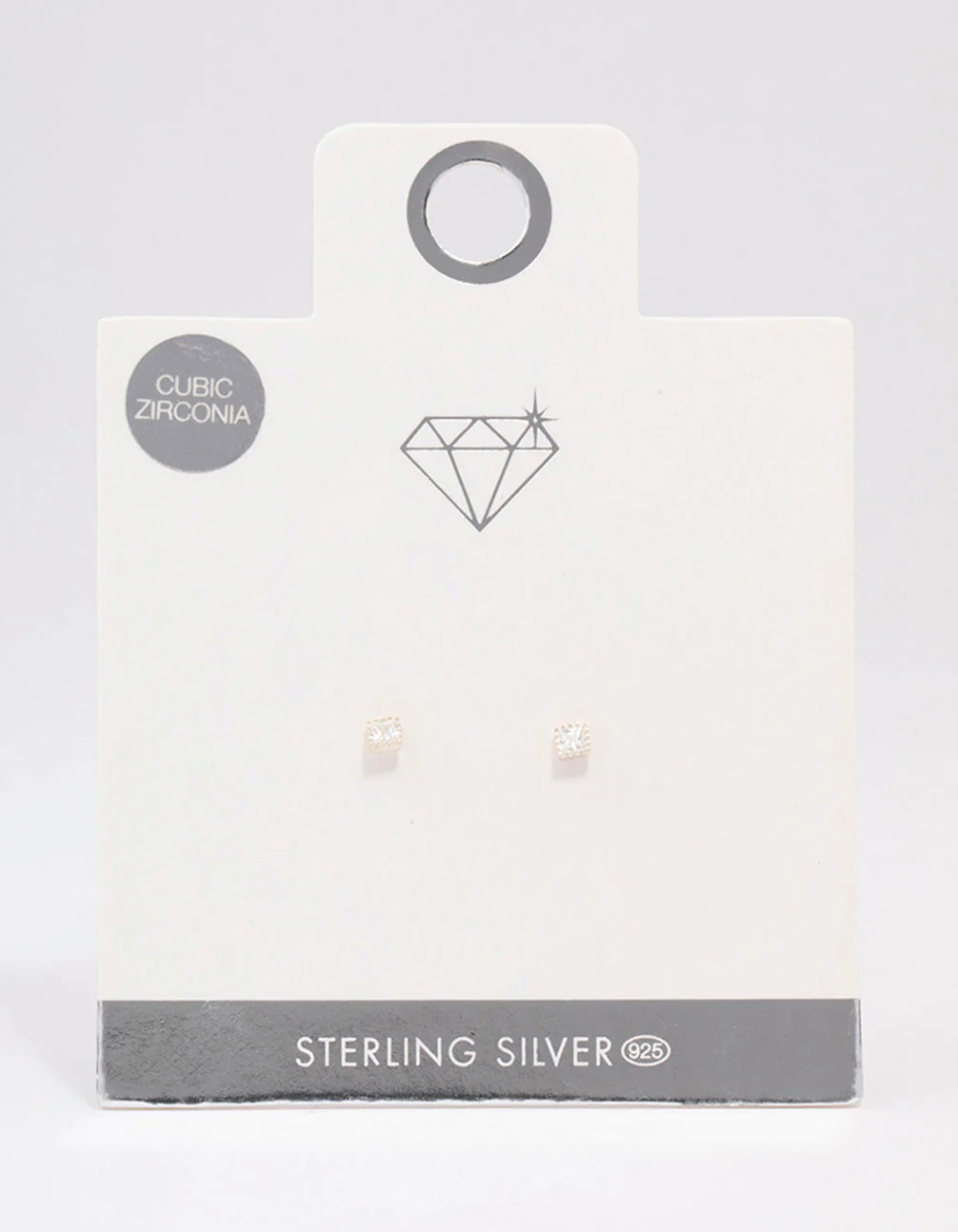 Sterling Silver Encased Square Stud Earrings - Image 2