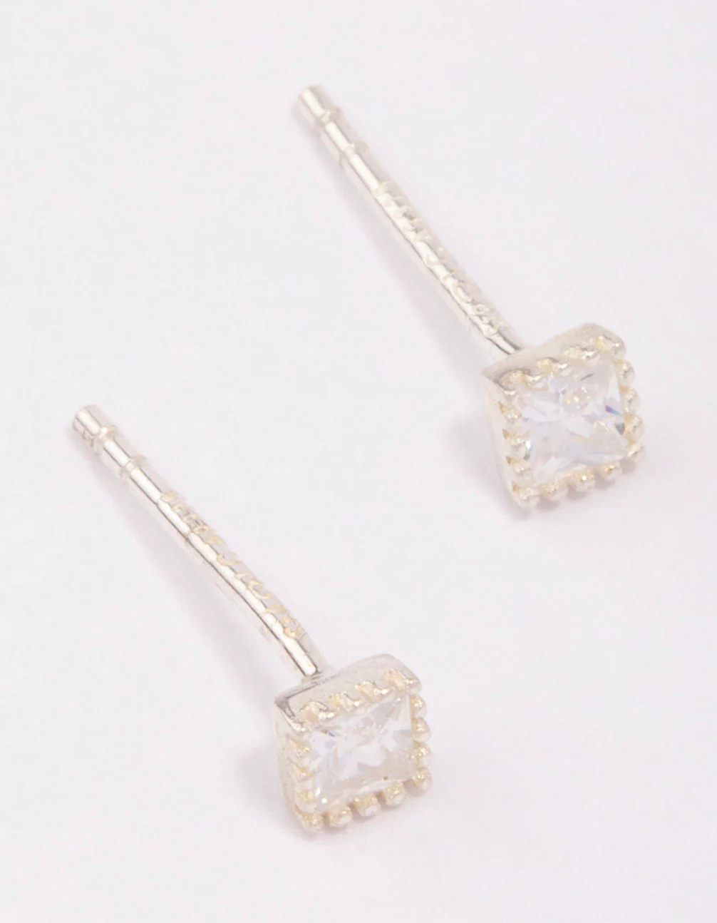 Sterling Silver Encased Square Stud Earrings - Image 3