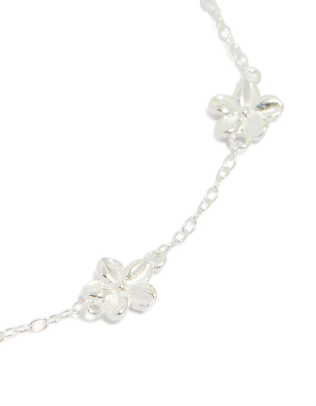 Sterling Silver Flower Trio Bracelet - Image 2
